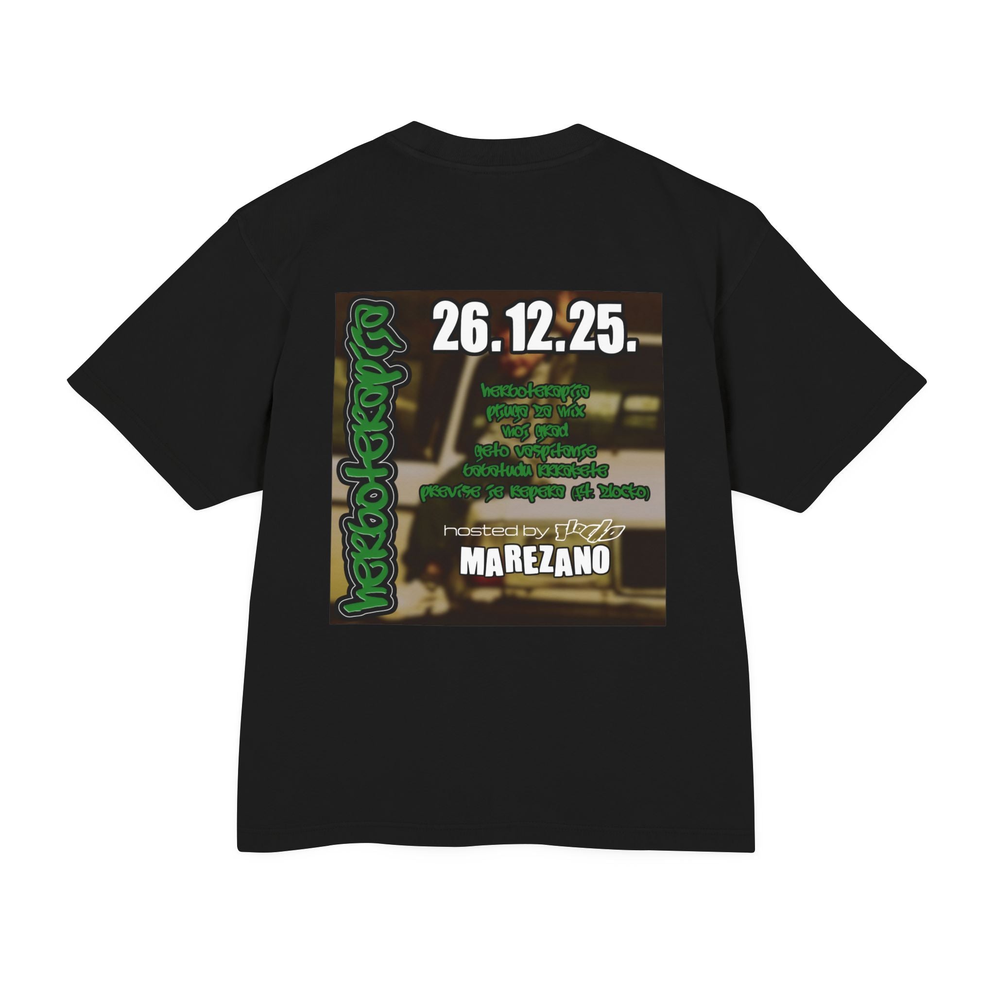 Graphic Tee — 'Herboteropsa' Band Tour Shirt (26.12.25 Concert Poster Back Print)